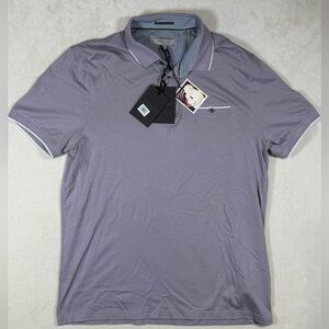 NWT Ted Baker Light Purple Knit Cotton Exclusive Designer Polo Shirt